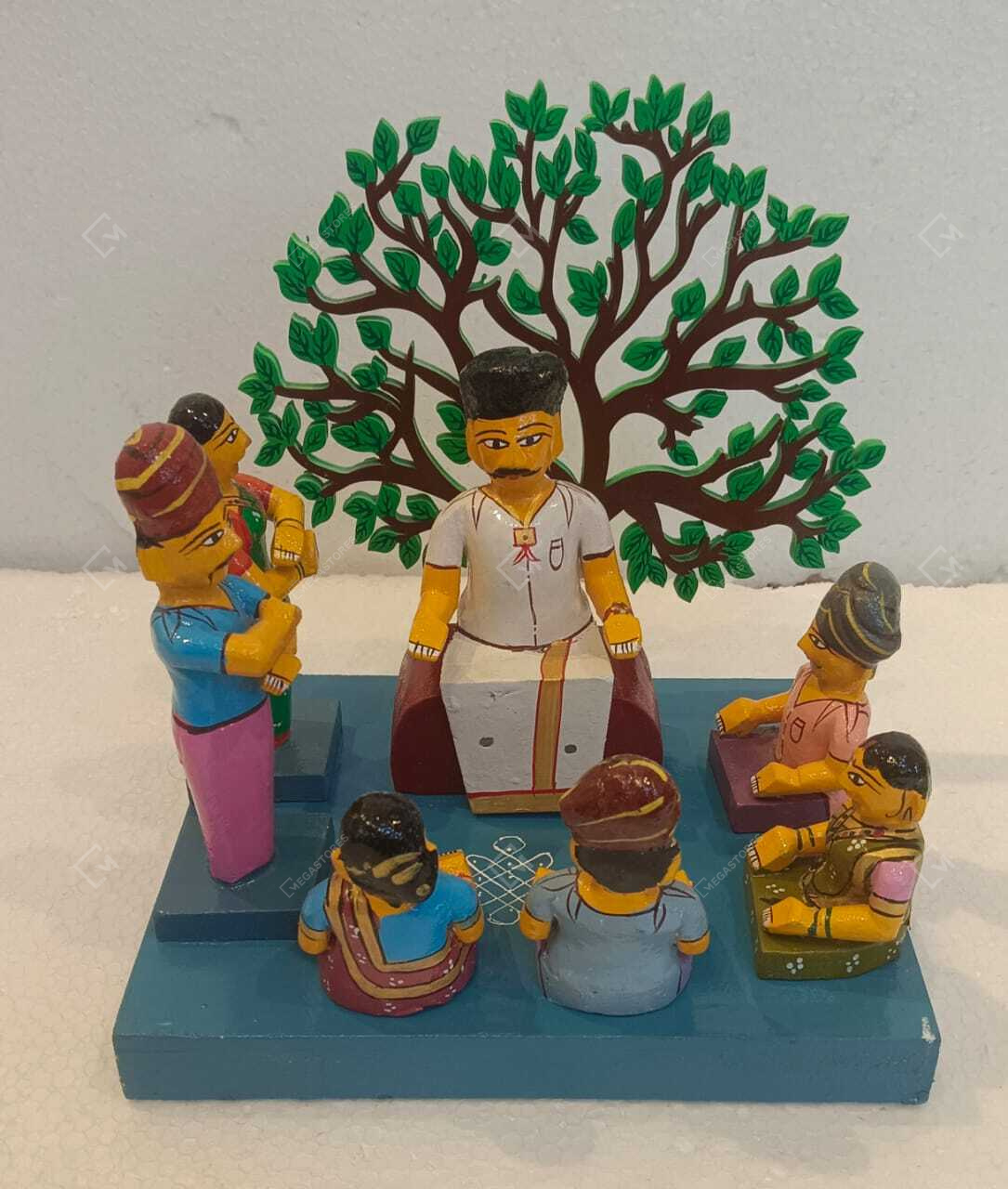 Megastores - Wooden Married Couple Etikoppaka Toy by Adilakshmi Toys